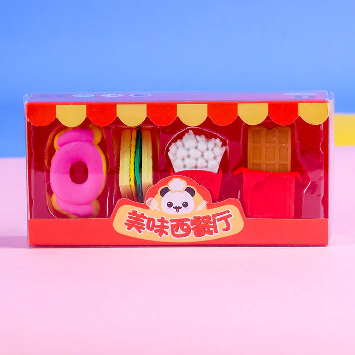 FAST FOOD ERASER SET