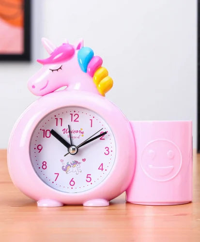 CUTE UNICORN ALARM CLOCK WITH PEN STAND