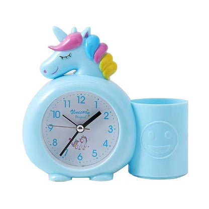 CUTE UNICORN ALARM CLOCK WITH PEN STAND