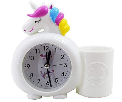 CUTE UNICORN ALARM CLOCK WITH PEN STAND