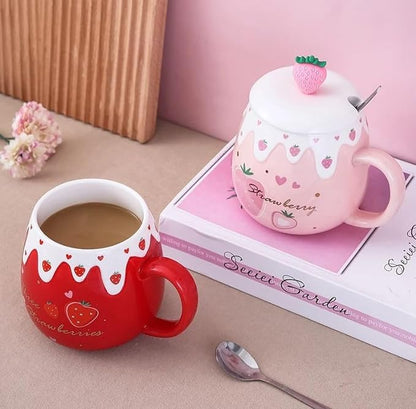 STRAWBERRY CAKE CERAMIC MUG