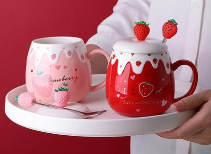 STRAWBERRY CAKE CERAMIC MUG