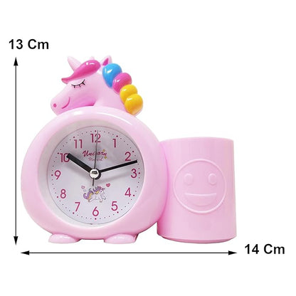 CUTE UNICORN ALARM CLOCK WITH PEN STAND