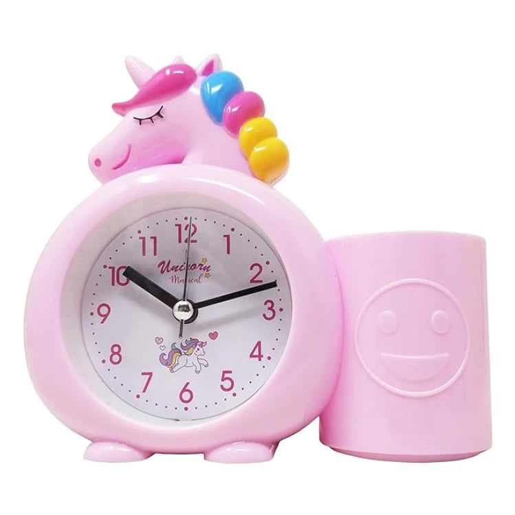 CUTE UNICORN ALARM CLOCK WITH PEN STAND