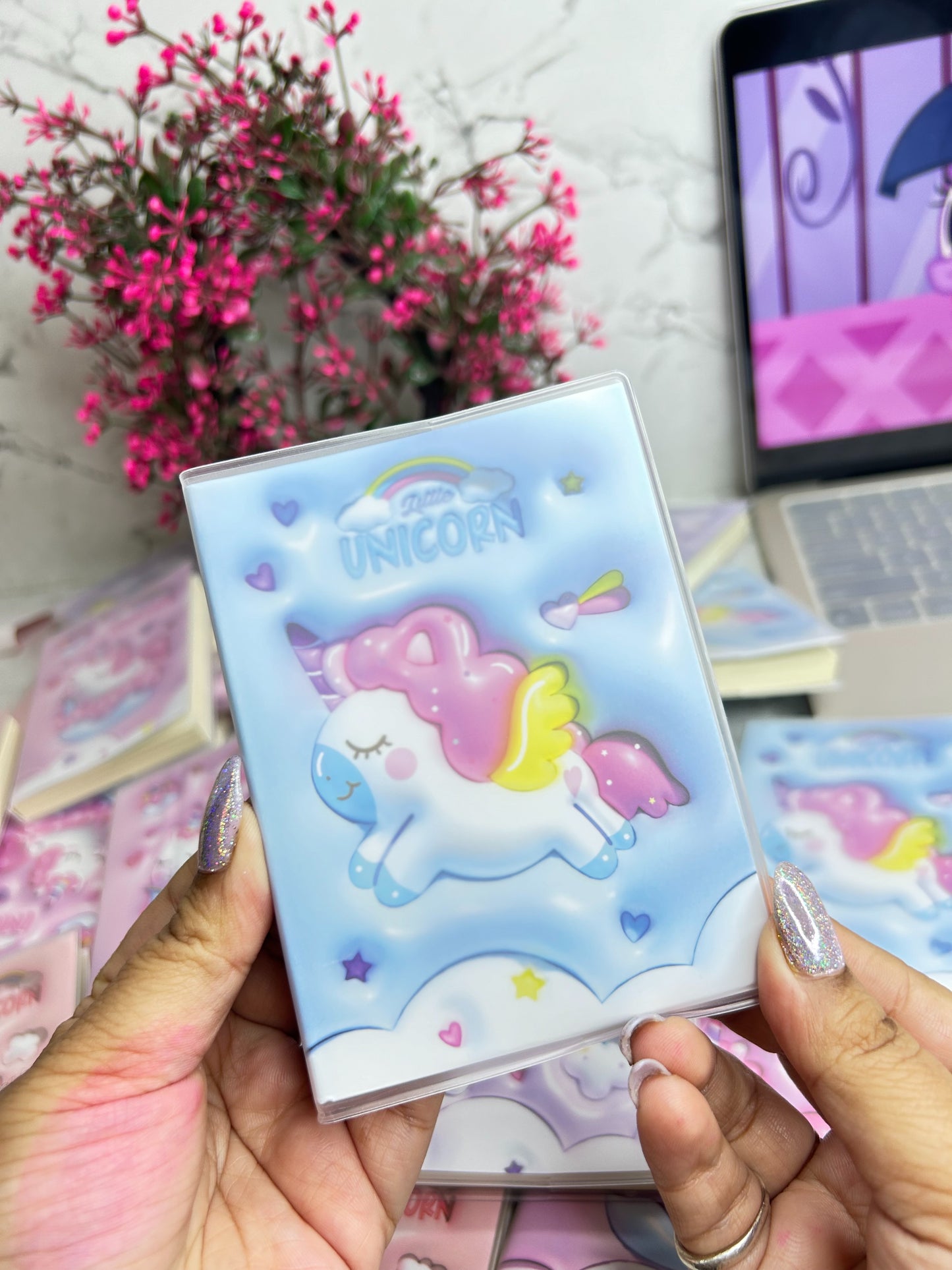 PREMIUM PASTEL 3D UNICORN DIARY