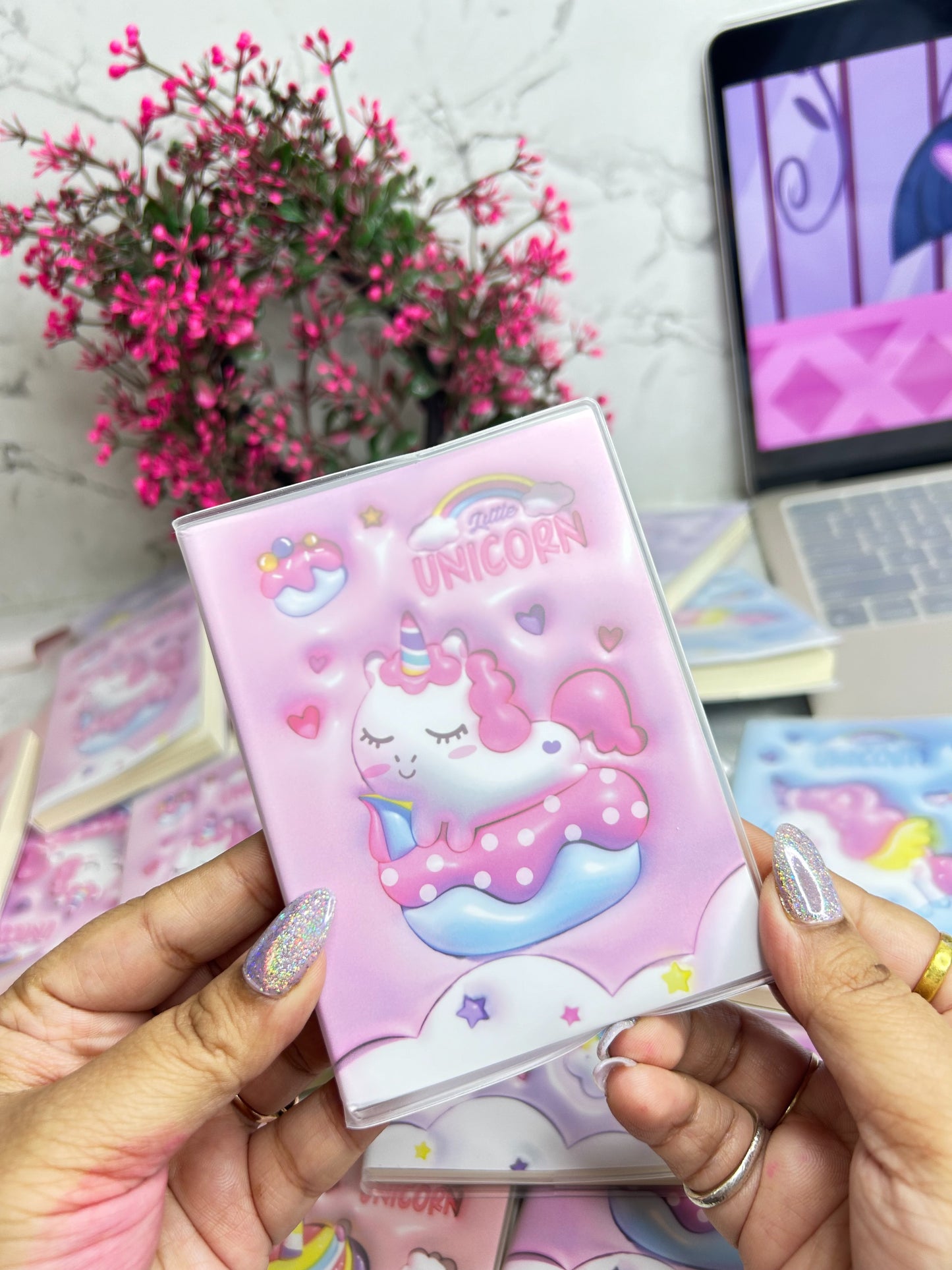 PREMIUM PASTEL 3D UNICORN DIARY