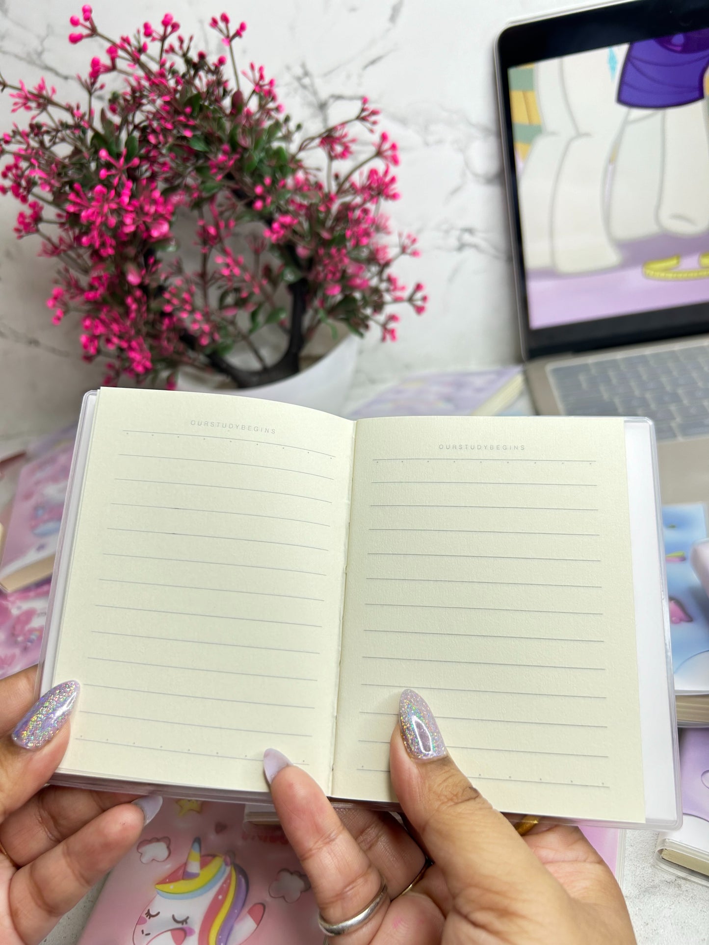 PREMIUM PASTEL 3D UNICORN DIARY