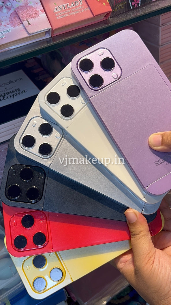 “Kawaii iPhone eyeshadow palette with colorful matte and shimmer shades”