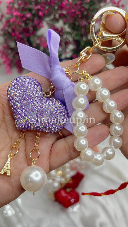 RHINESTONE HEART KEYCHAIN | KEYCHARM