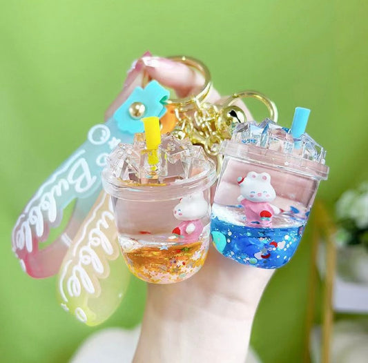 BUBBLE TEA WATER KEYCHAIN