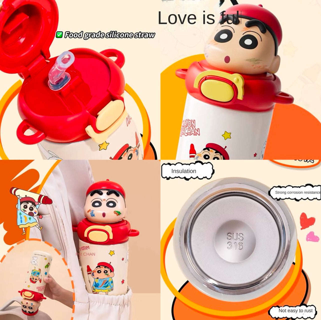 SHINCHAN INSULATED FLASK WATER BOTTLE