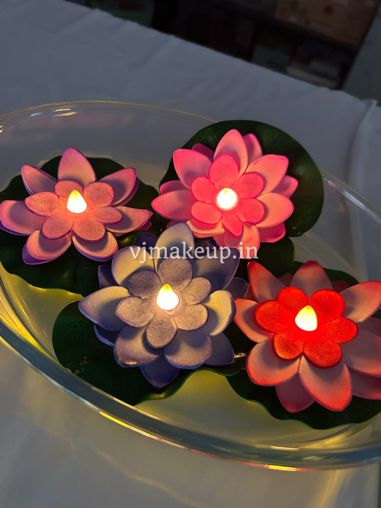 🪷SMOKELESS LOTUS DIYA 🪷| WATER SENSOR DIYAS🪔 |  Six piece Set