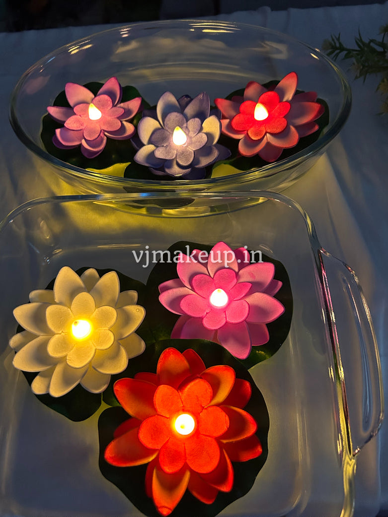 🪷SMOKELESS LOTUS DIYA 🪷| WATER SENSOR DIYAS🪔 |  Six piece Set