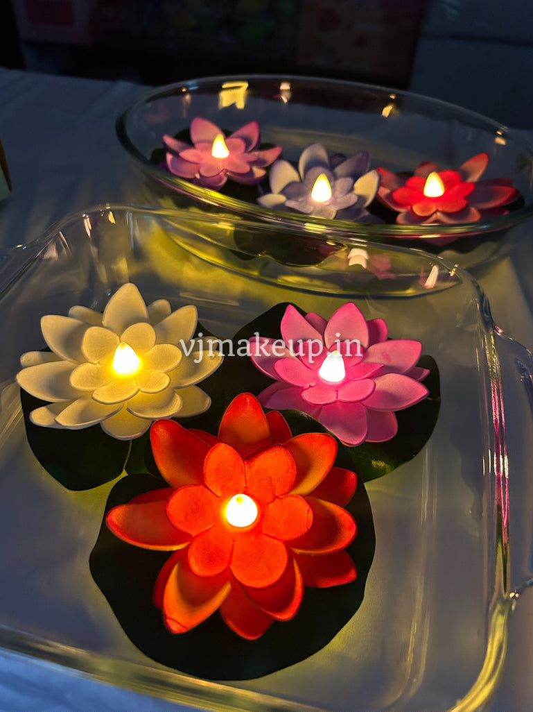🪷SMOKELESS LOTUS DIYA 🪷| WATER SENSOR DIYAS🪔 |  Six piece Set