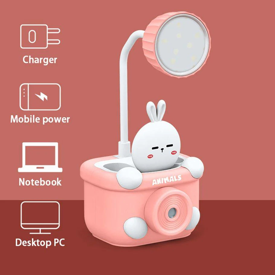 MULTIFUNCTIONAL KAWAII DESKTOP LAMP - WIGGLE RABBIT