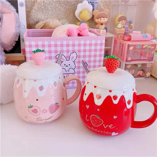 STRAWBERRY CAKE CERAMIC MUG