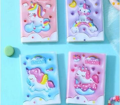 PREMIUM PASTEL 3D UNICORN DIARY